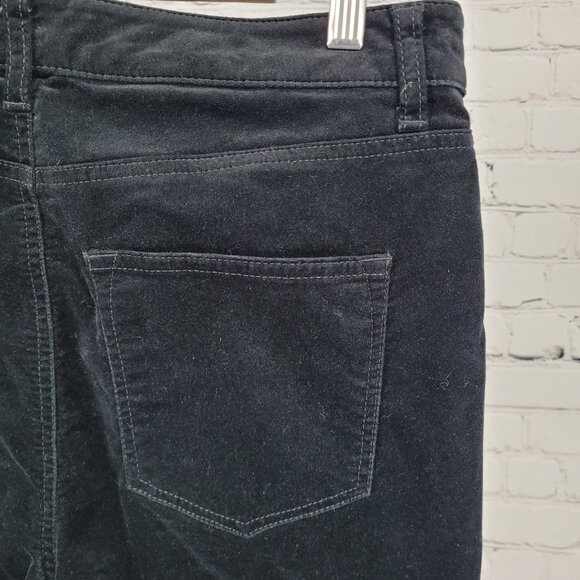 Talbots Black Velveteen Cotton Stretch Straight Leg High Rise Pants 10P (31x29) - Picture 13 of 13